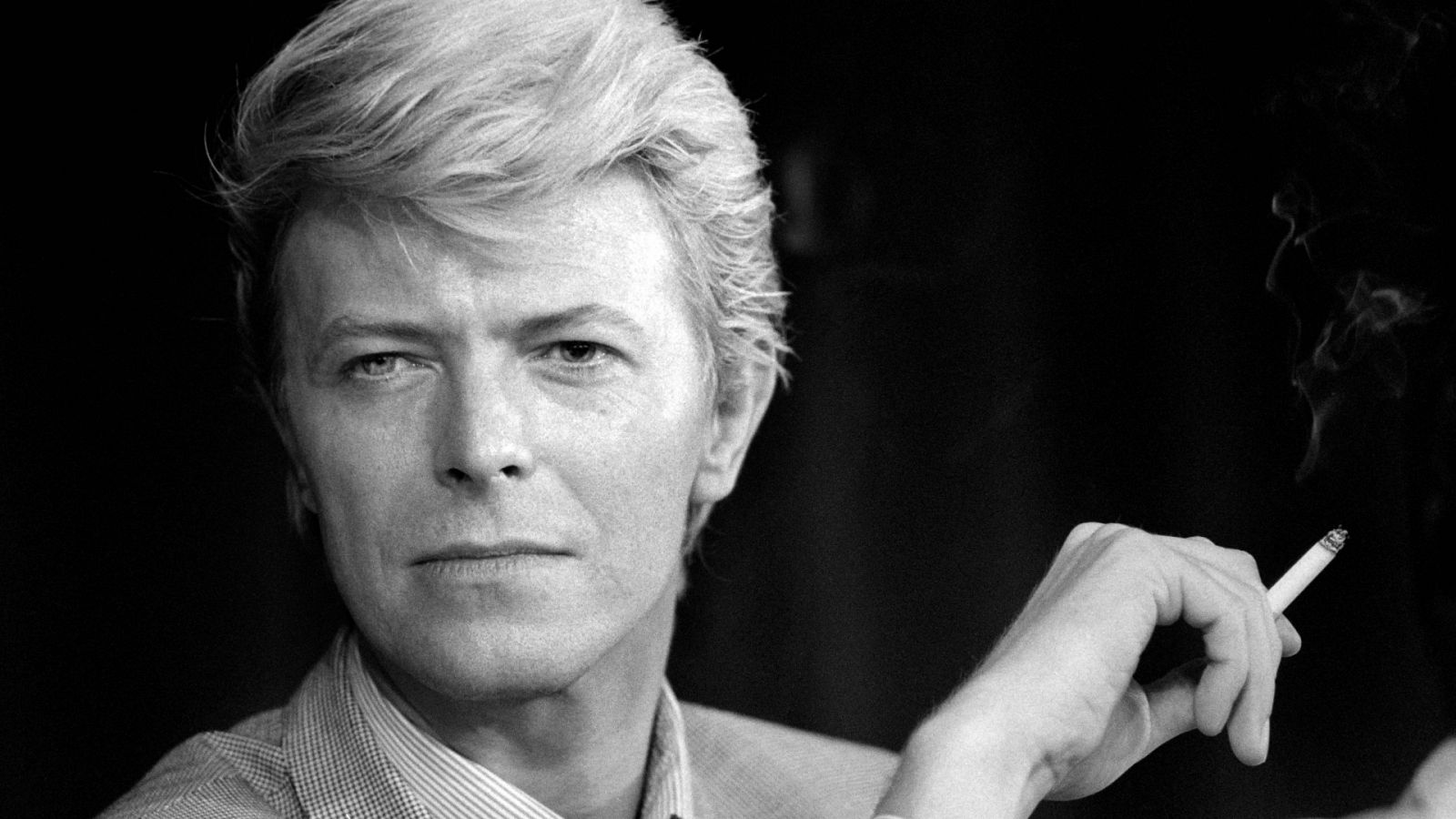 El cantante británico David Bowie en 1983 durante una conferencia en la 36º edición del Festival de Cannes