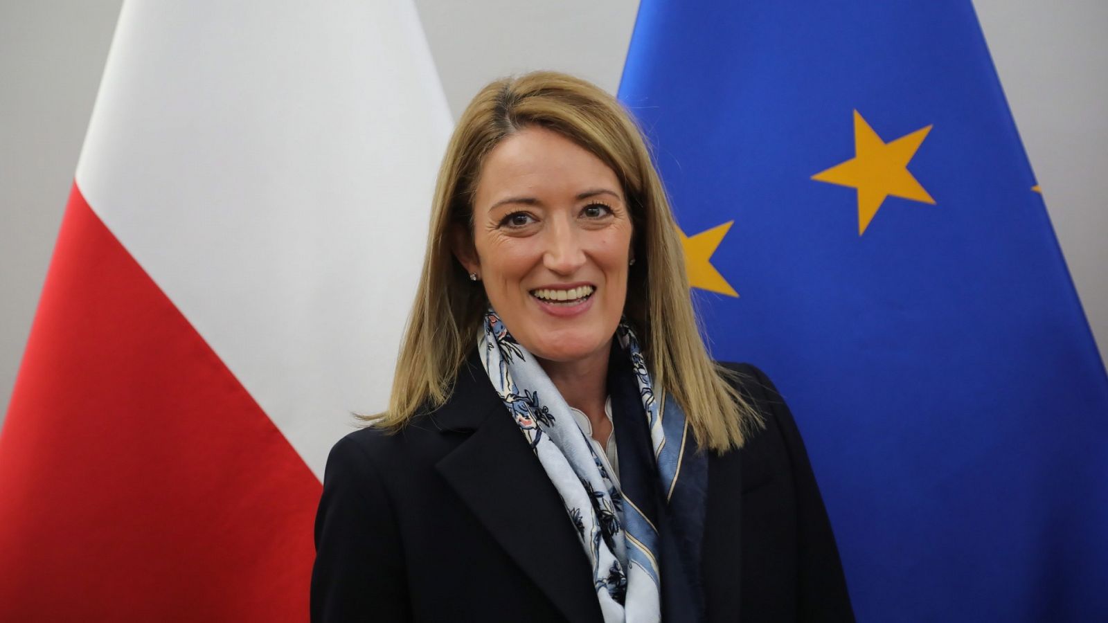 Imagen de archivo de Roberta Metsola, eurodiputada maltesa y favorita para ser la nueva presidenta del Parlamento Europeo. EFE/EPA/WOJCIECH OLKUSNIK