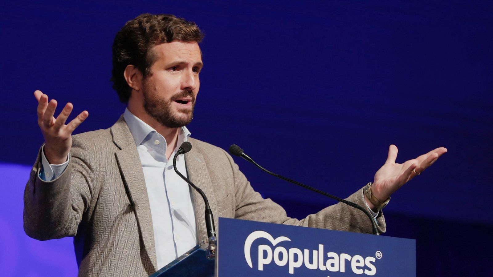 El presidente del PP, Pablo Casado