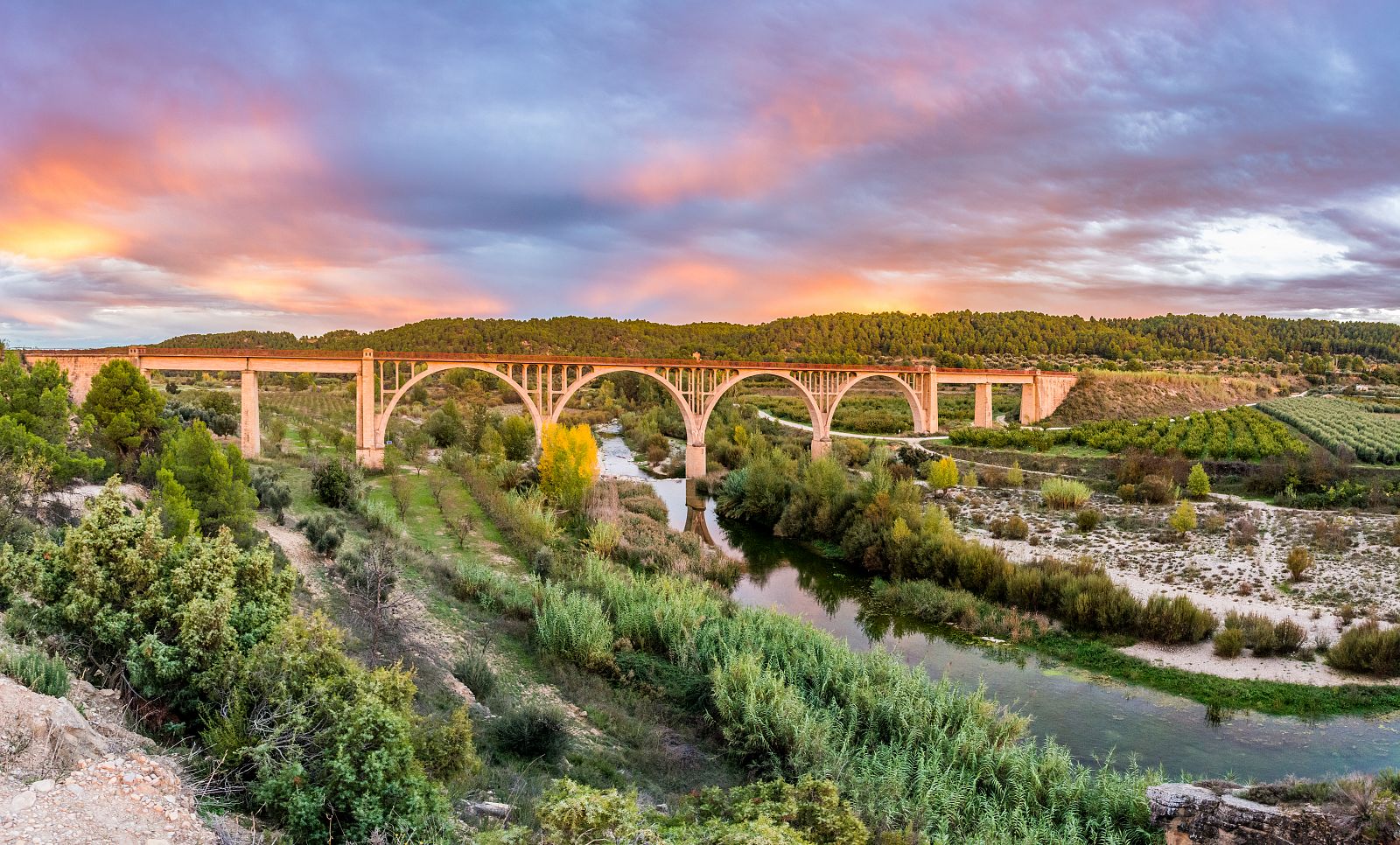 Antiguo puente ferroviario en Torre del Compte