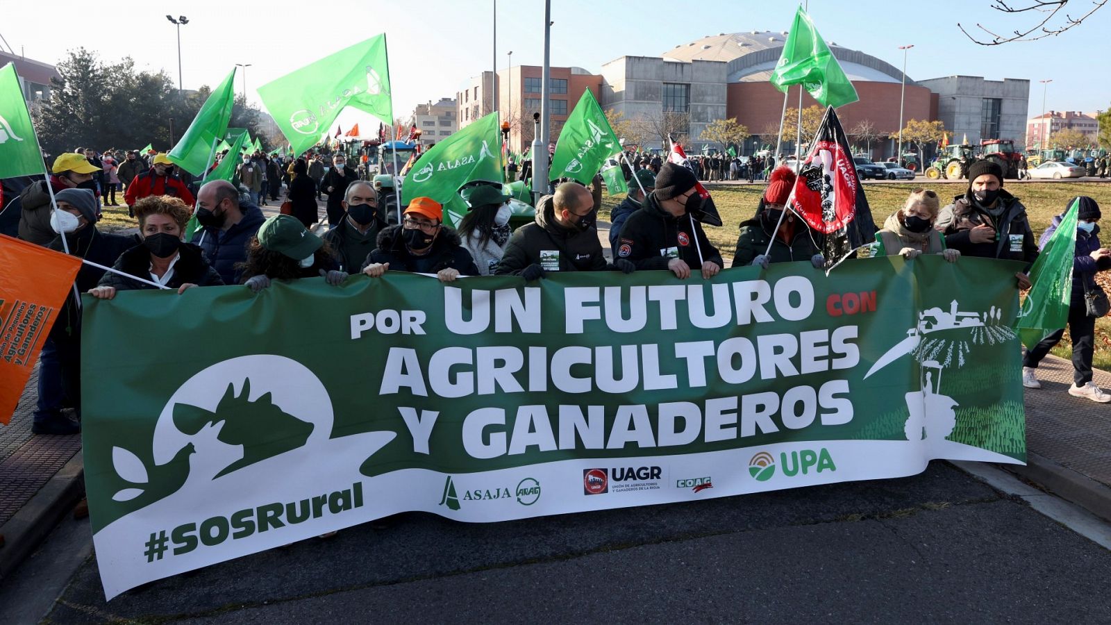 Cabecera de la manifestación por el futuro del campo