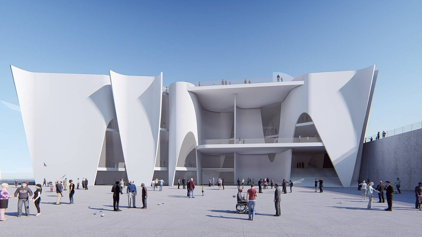 Projecte de l'edifici dissenyat per l'arquitecte Toyo Ito