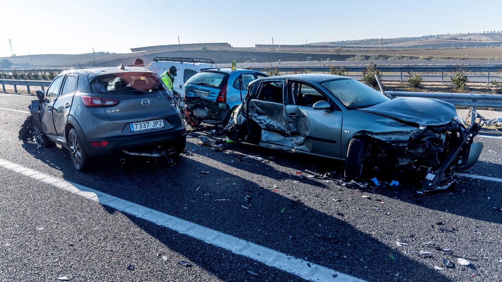 Un accidente de tráfico múltiple en Toledo el pasado 17 de enero