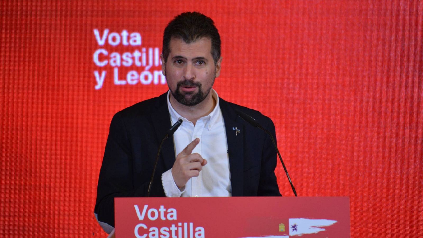 El candidato del PSOE a la presidencia de la Junta de Castilla y León, Luis Tudanca