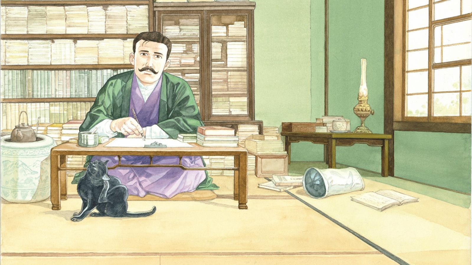 Ilustración del cómic 'La época de Botchan', del dibujante nipón Jiro Taniguchi