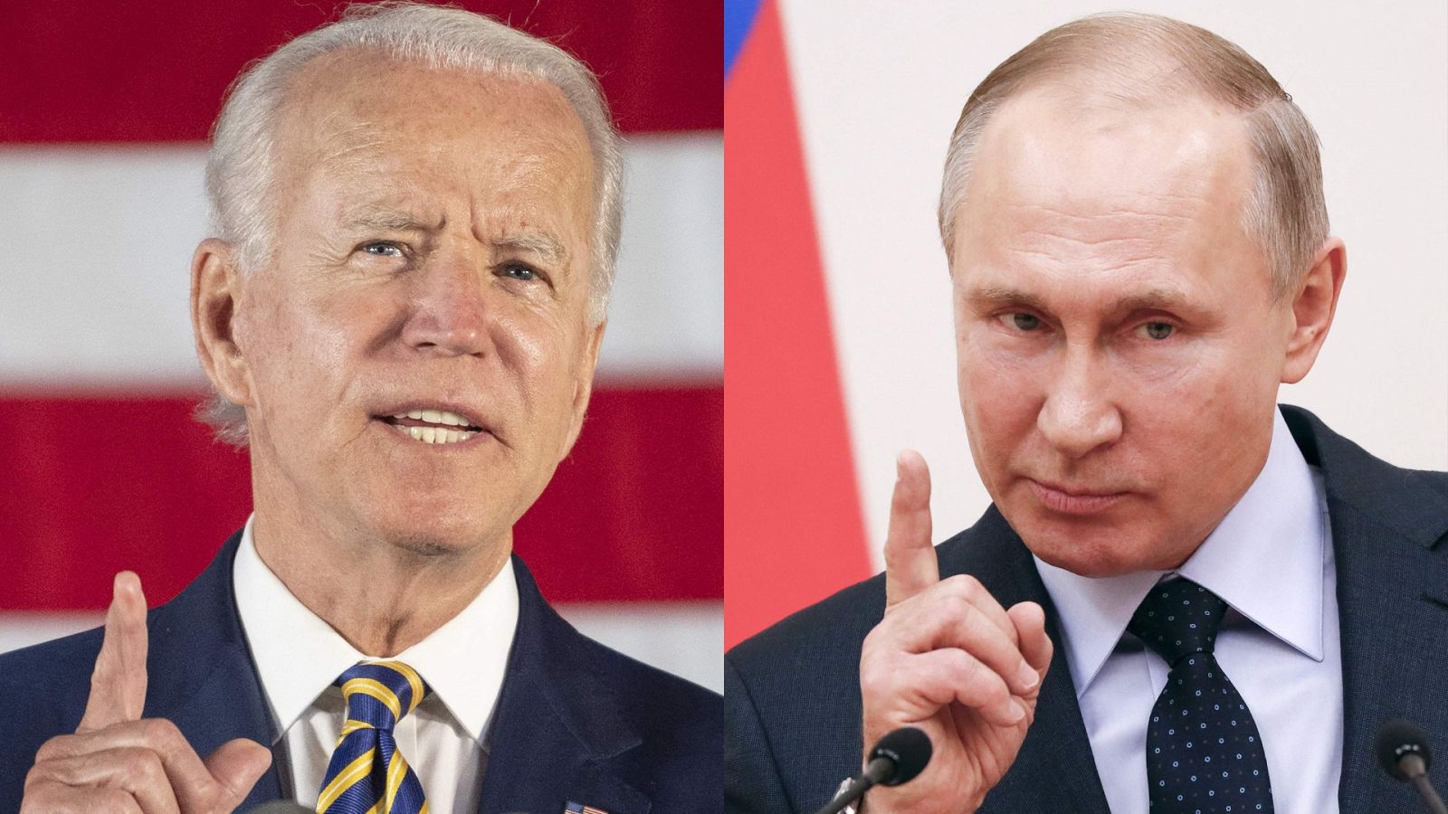 Los presidentes de Estados Unidos, Joe Biden, y de Rusia, Vladímir Putin
