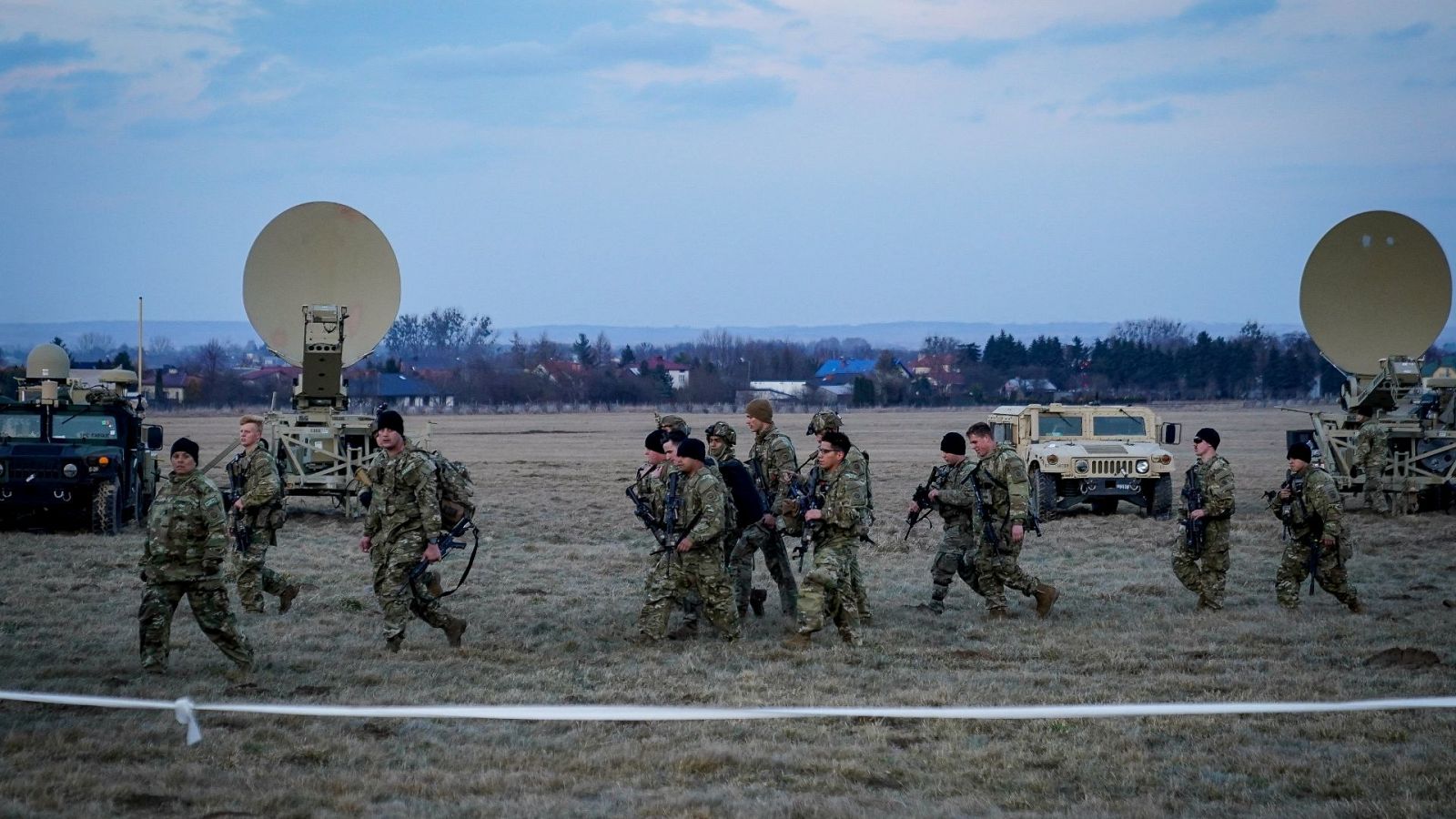 Soldados en una base de operaciones cerca de Zamosc, Polonia