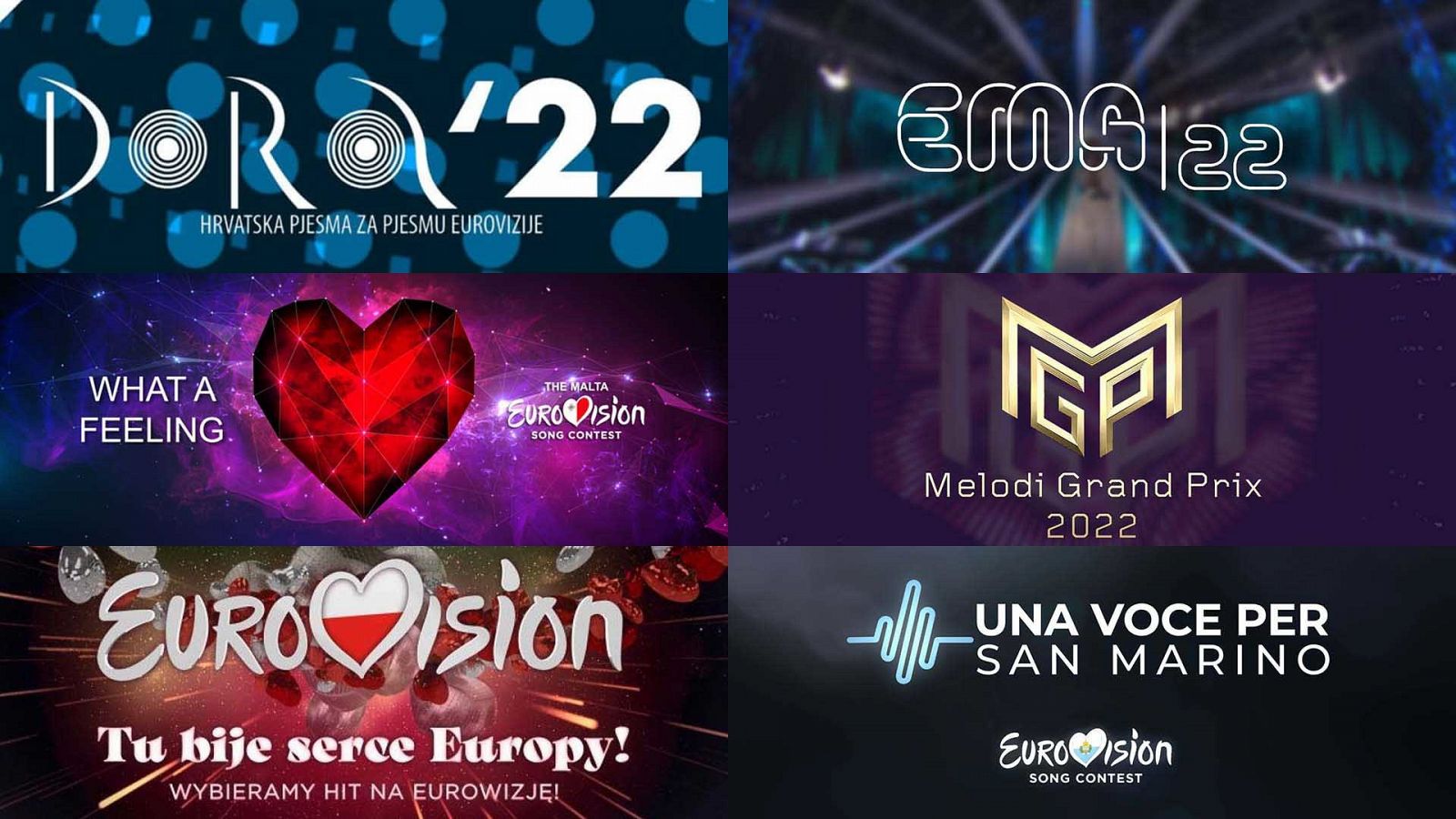 'Supersábado' eurovisivo: Croacia, Eslovenia, Malta, Noruega, Polonia y San Marino, eligen esta noche a su representante para Turín 2022