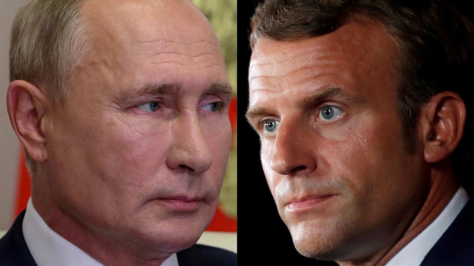 Vladímir Putin y Emmanuel Macron