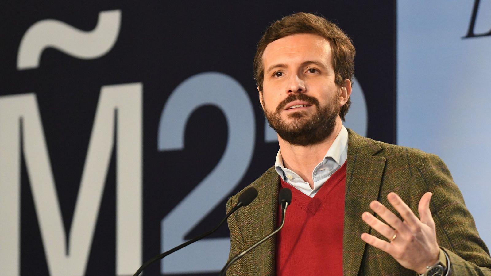 El líder del PP, Pablo Casado