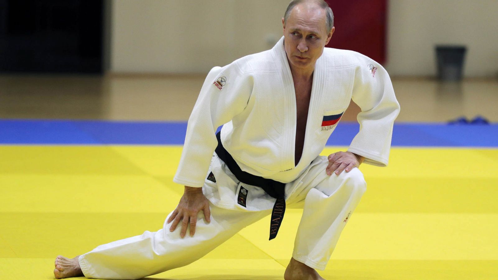 Vladimir Putin entrenando judo