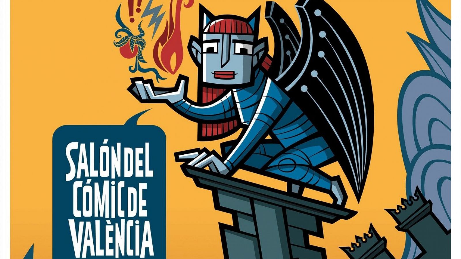 Detalle del cartel del Salón del Cómic de Valencia, de Cristina Durán