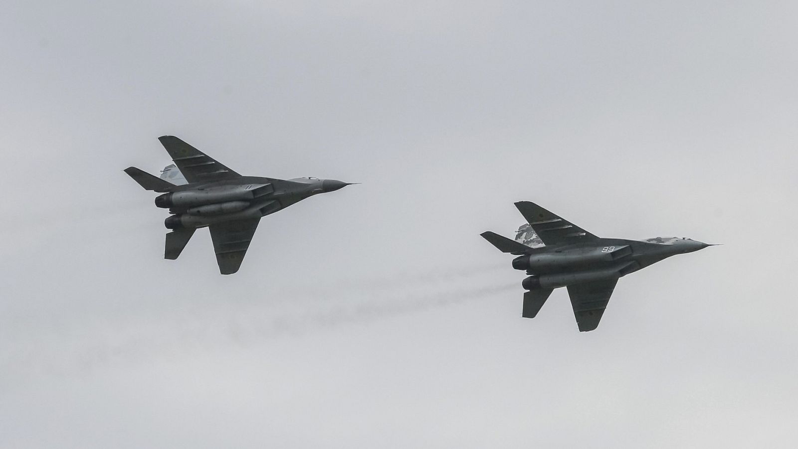 Fotografía de archivo de cazas MiG-29 en Ucrania