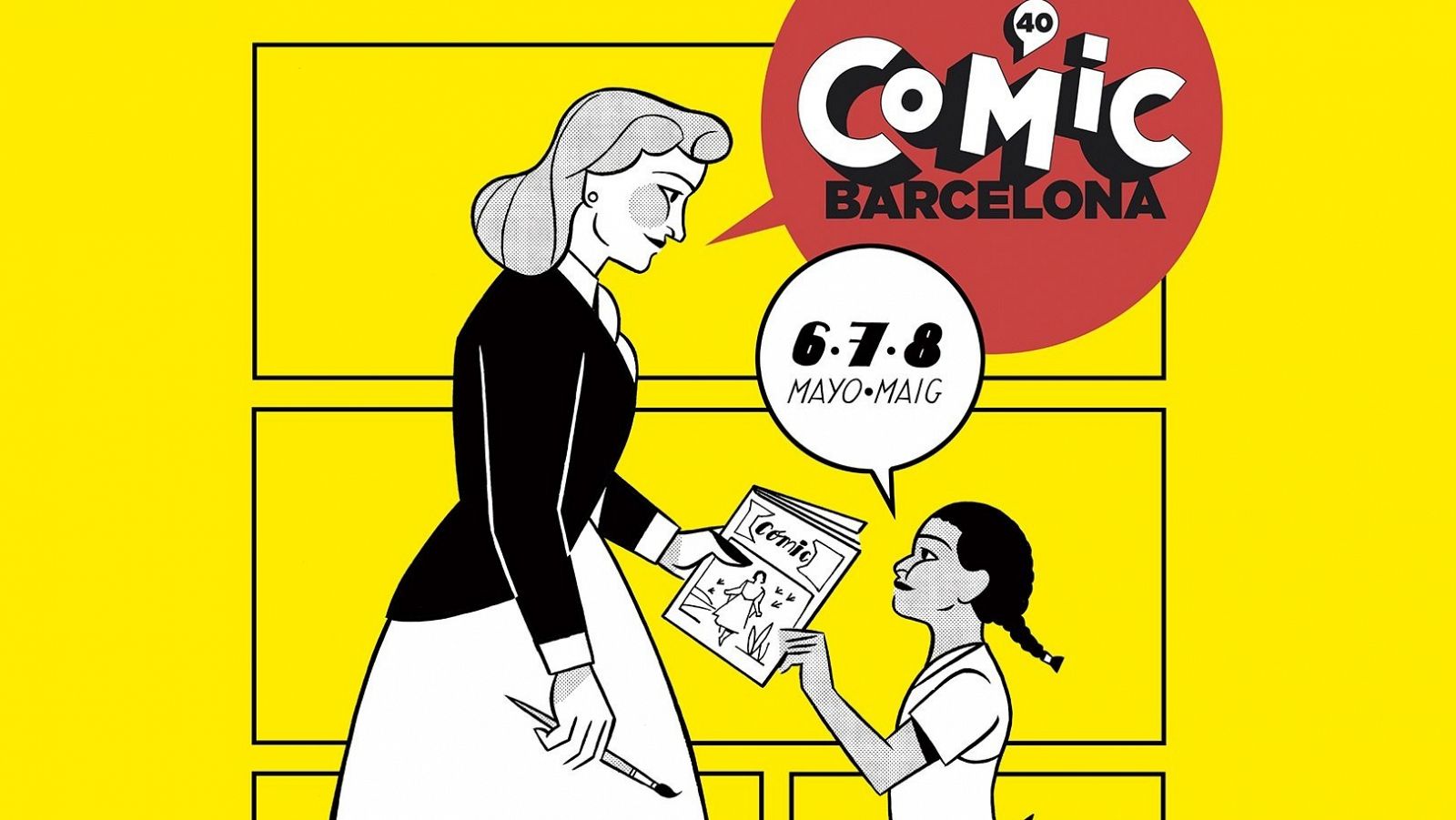 Detalle del cartel de Comic Barcelona, de Carla Berrocal