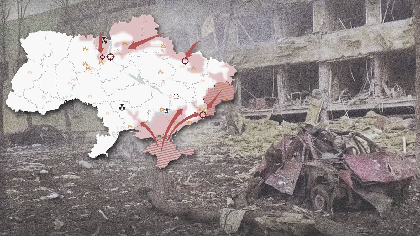 El mapa de la guerra en Ucrania
