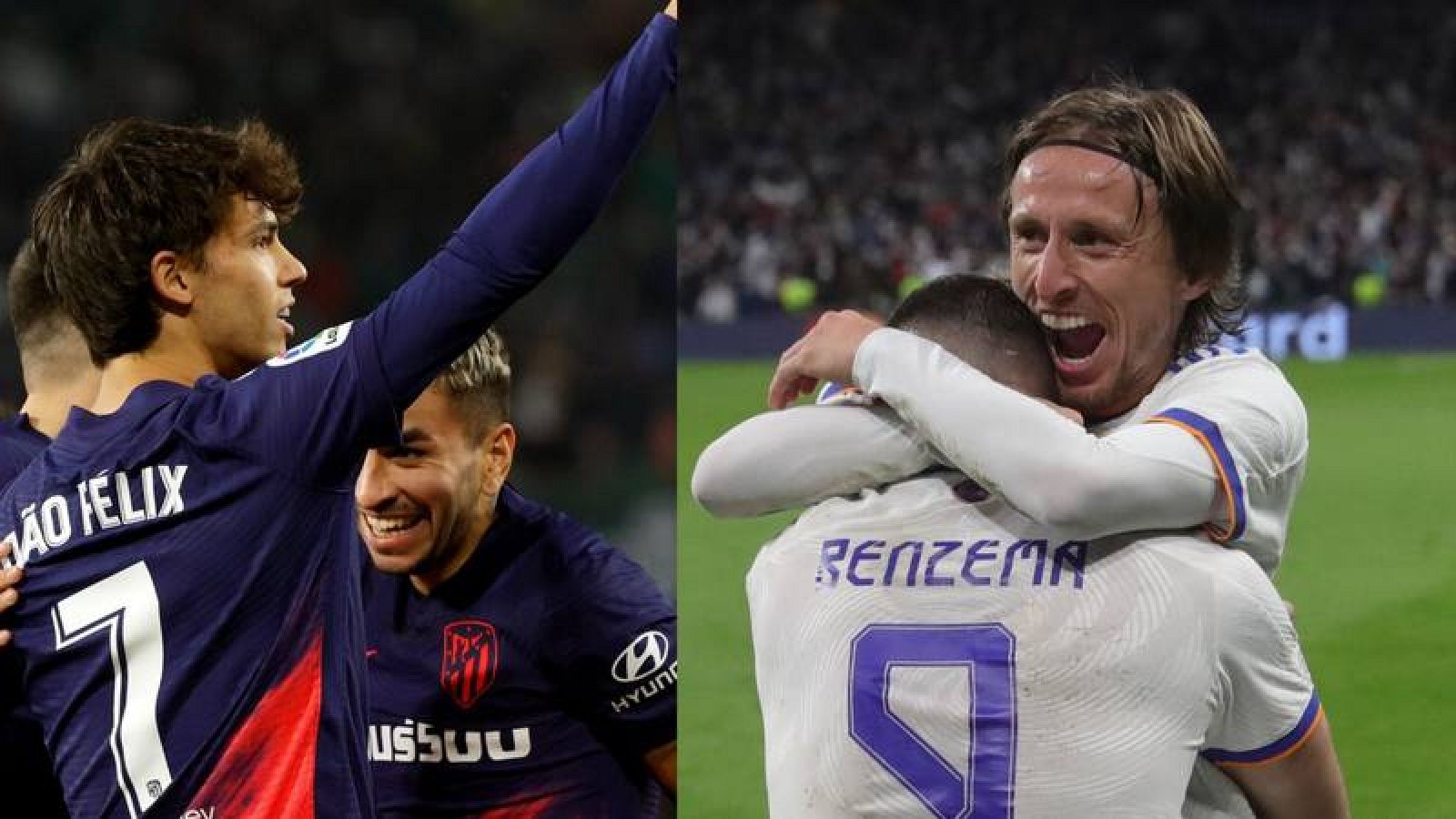 Atlético de Madrid y Real Madrid, inicio y final de la jornada 28.