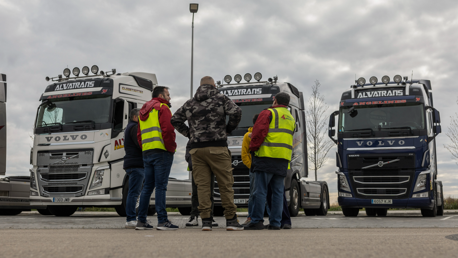 Camioneros en la décima jornada de paros