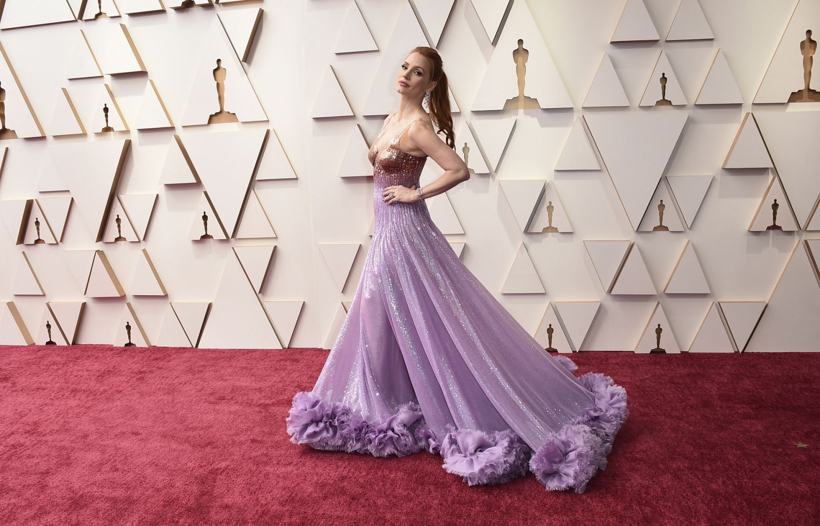 PREMIOS OSCAR 2020: Detalle del cuerpo del vestido plateado de