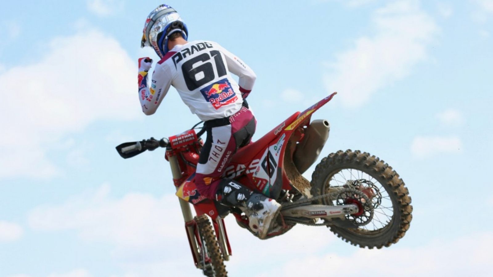 El español Jorge Prado durante una de las pruebas del Mundial de Motocross