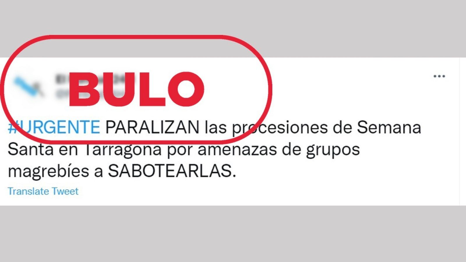 Uno de los mensajes que difunden el bulo de la paralización de las procesiones en Tarragona con el sello: bulo