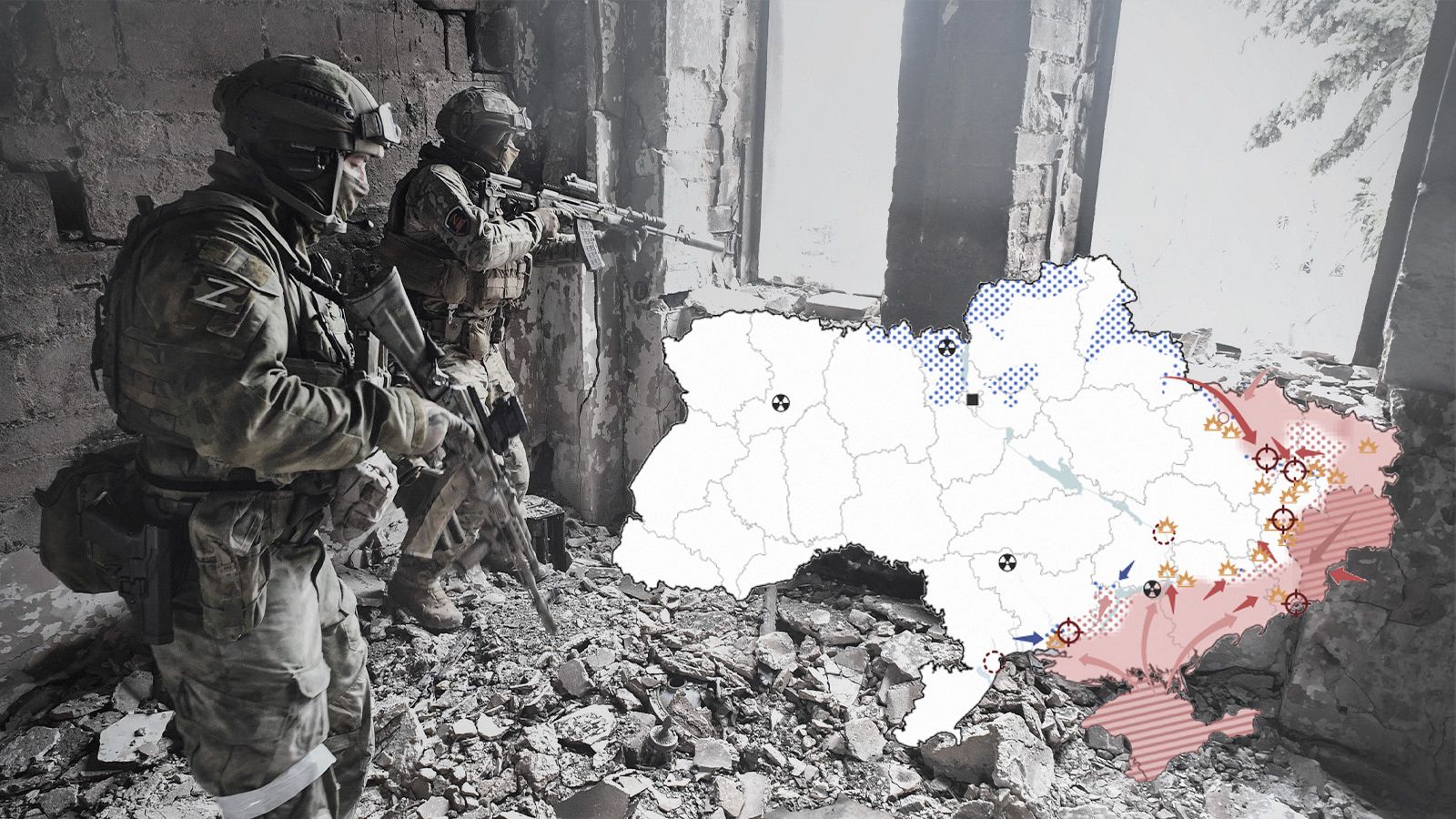 El mapa de la guerra en Ucrania