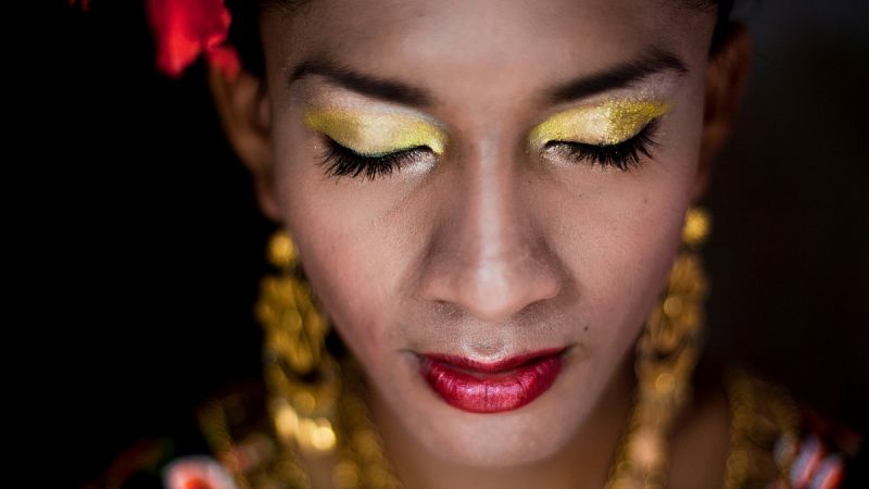 El rostro de una muxe en México