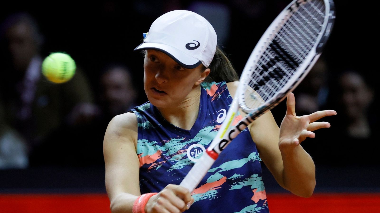 Iga Swiatek durante la funal del torneo de Stuttgart.