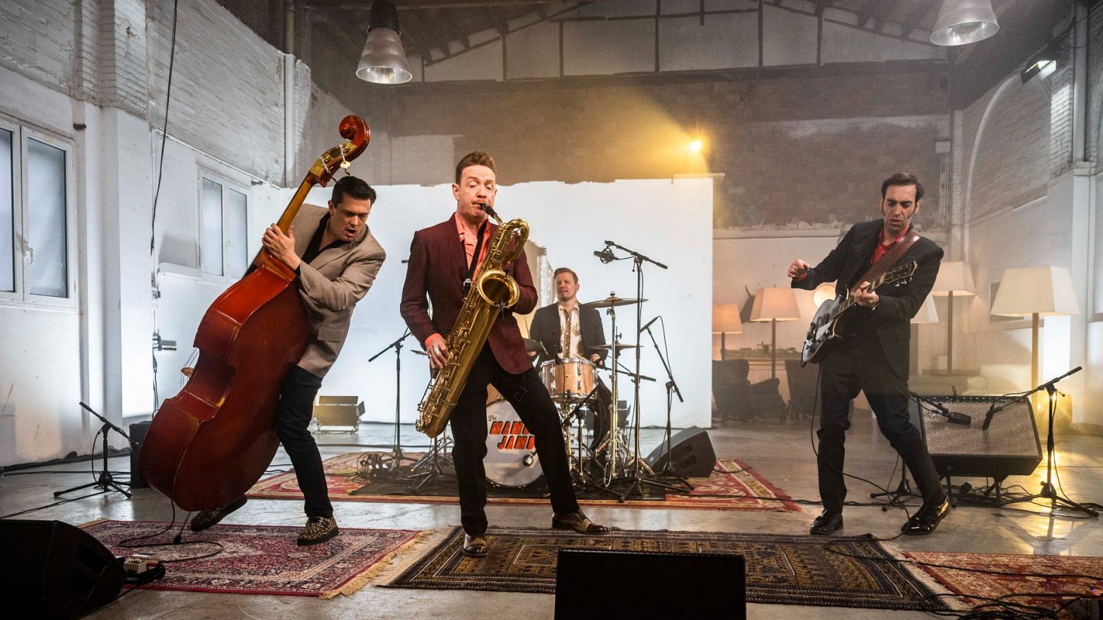 Moment de l'actuació del quartet de Los Mambo Jambo a 'Efecte Collins'