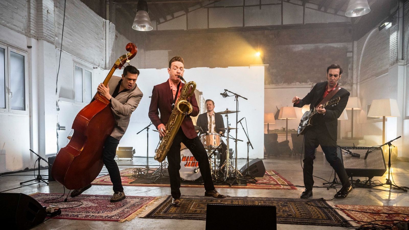  Moment de l'actuació del quartet de Los Mambo Jambo a 'Efecte Collins'