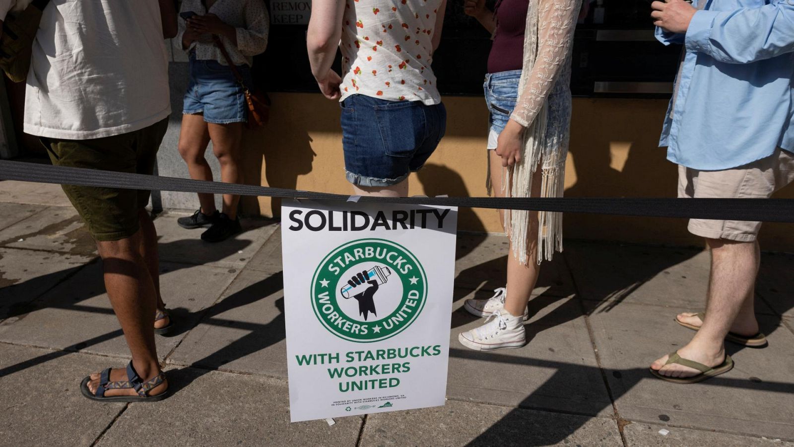 Imagen del sindicato de trabajadores de la multinacional Starbucks