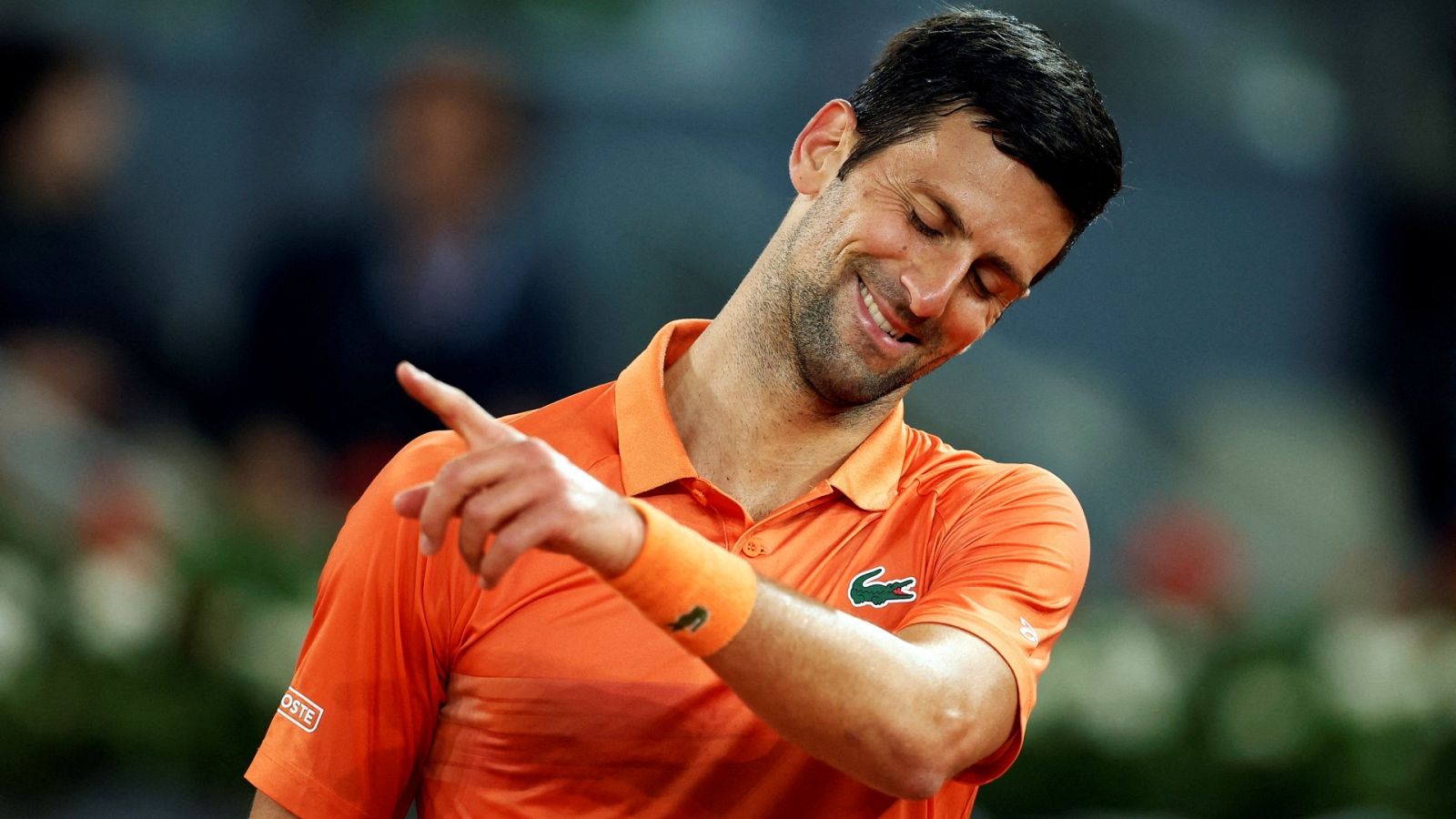  Djokovic durante su partido ante Monfils en Madrid