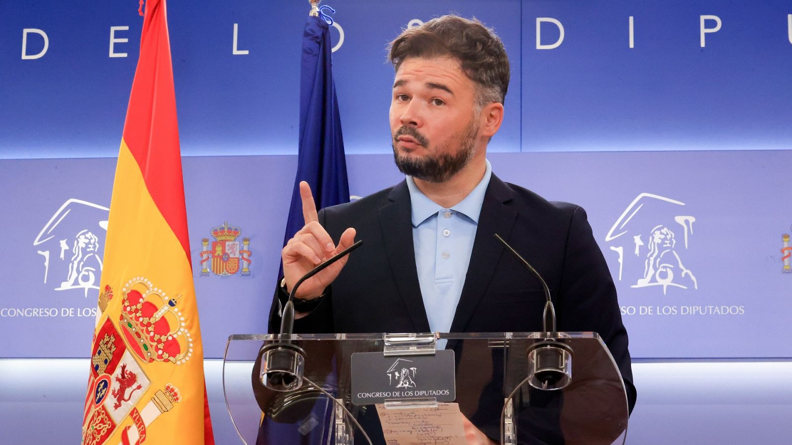 El portavoz de ERC, Gabriel Rufián