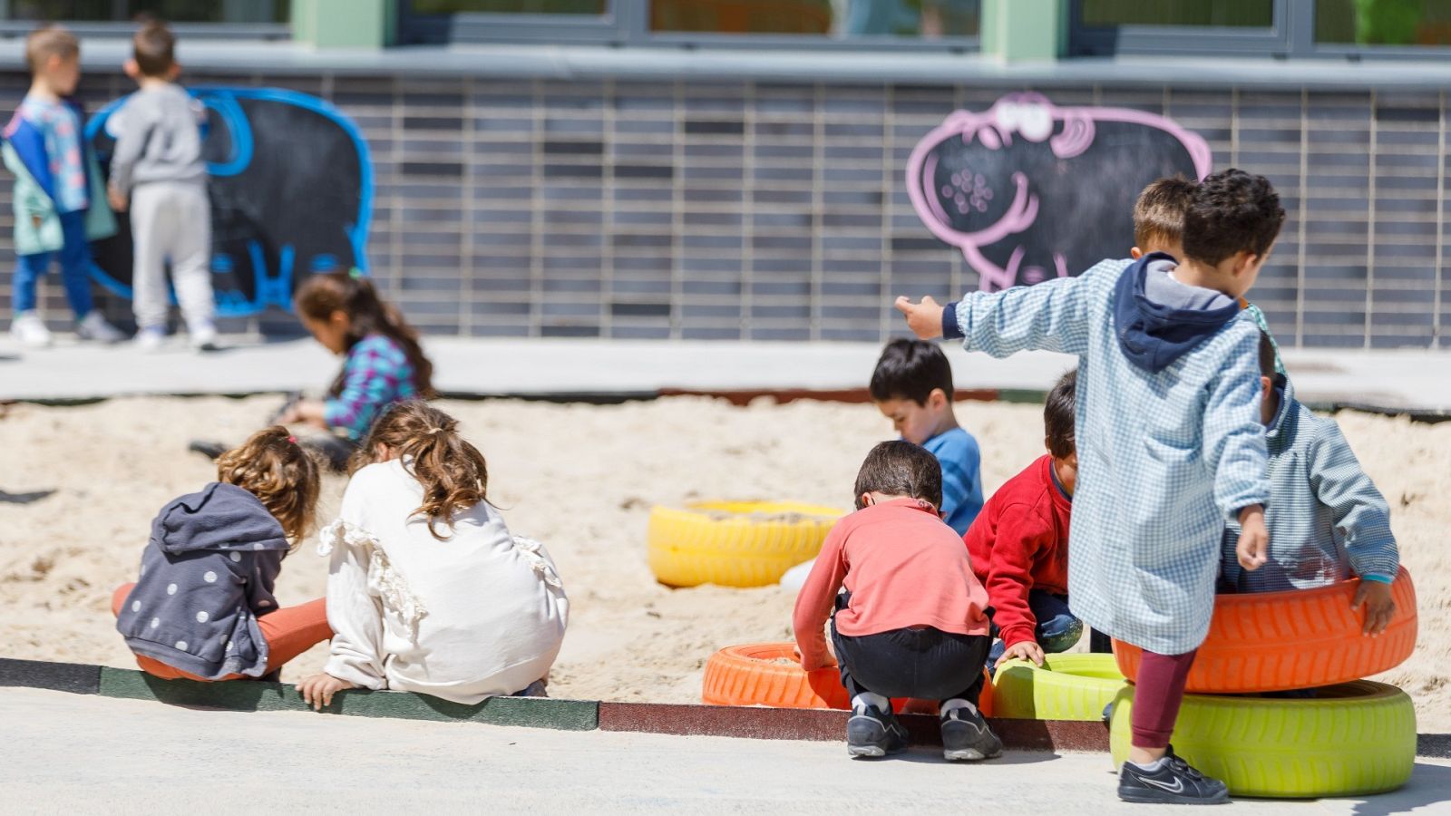 Niños en un colegio de la provincia de Segovia