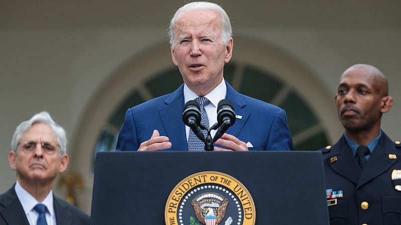 Una imagen del presidente de Estados Unidos, Joe Biden, durante una rueda de prensa en los jardines de la Casa Blanca el viernes 13 de mayo de 2022.