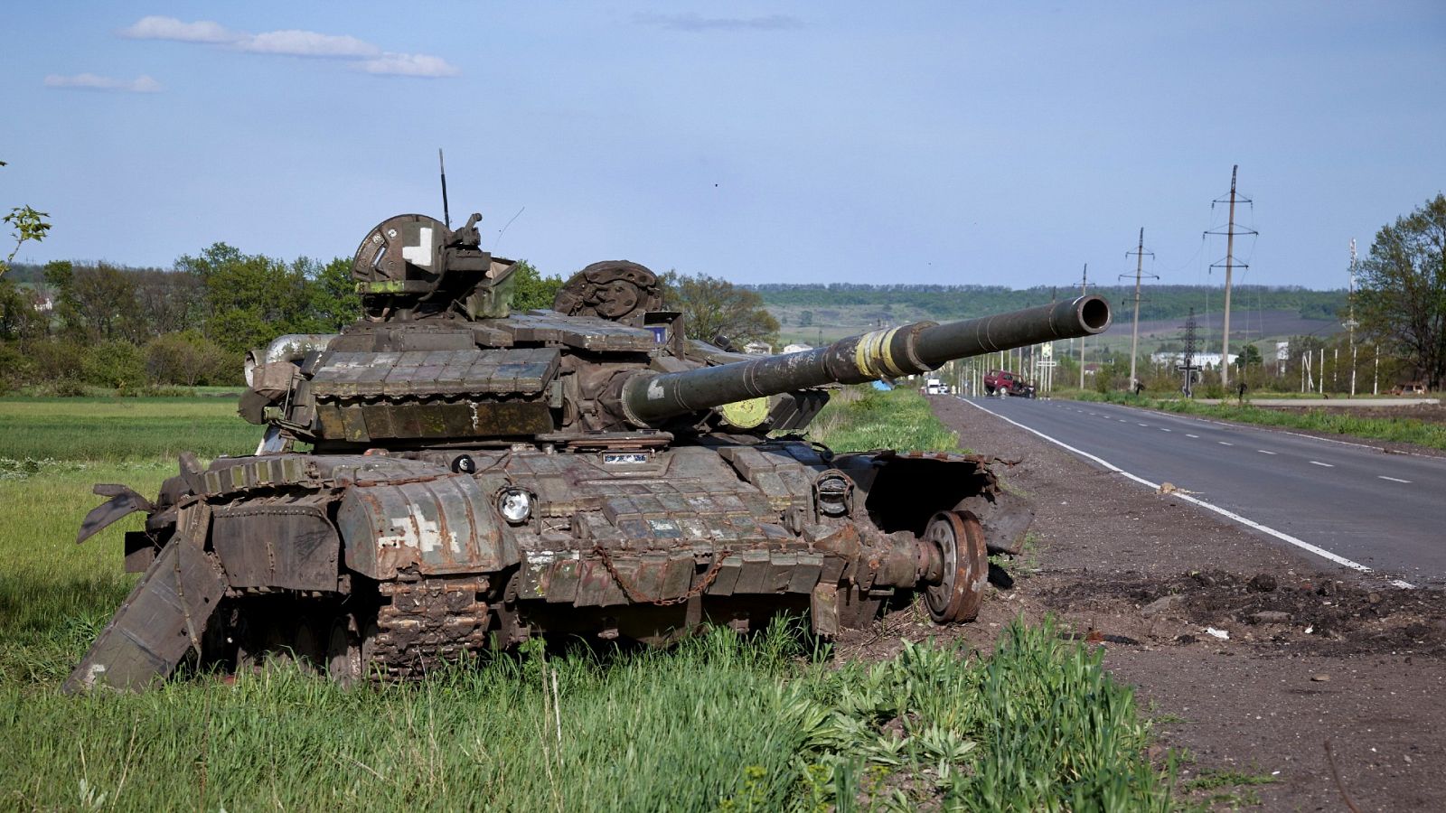 Imagen de un tanque en Járkov