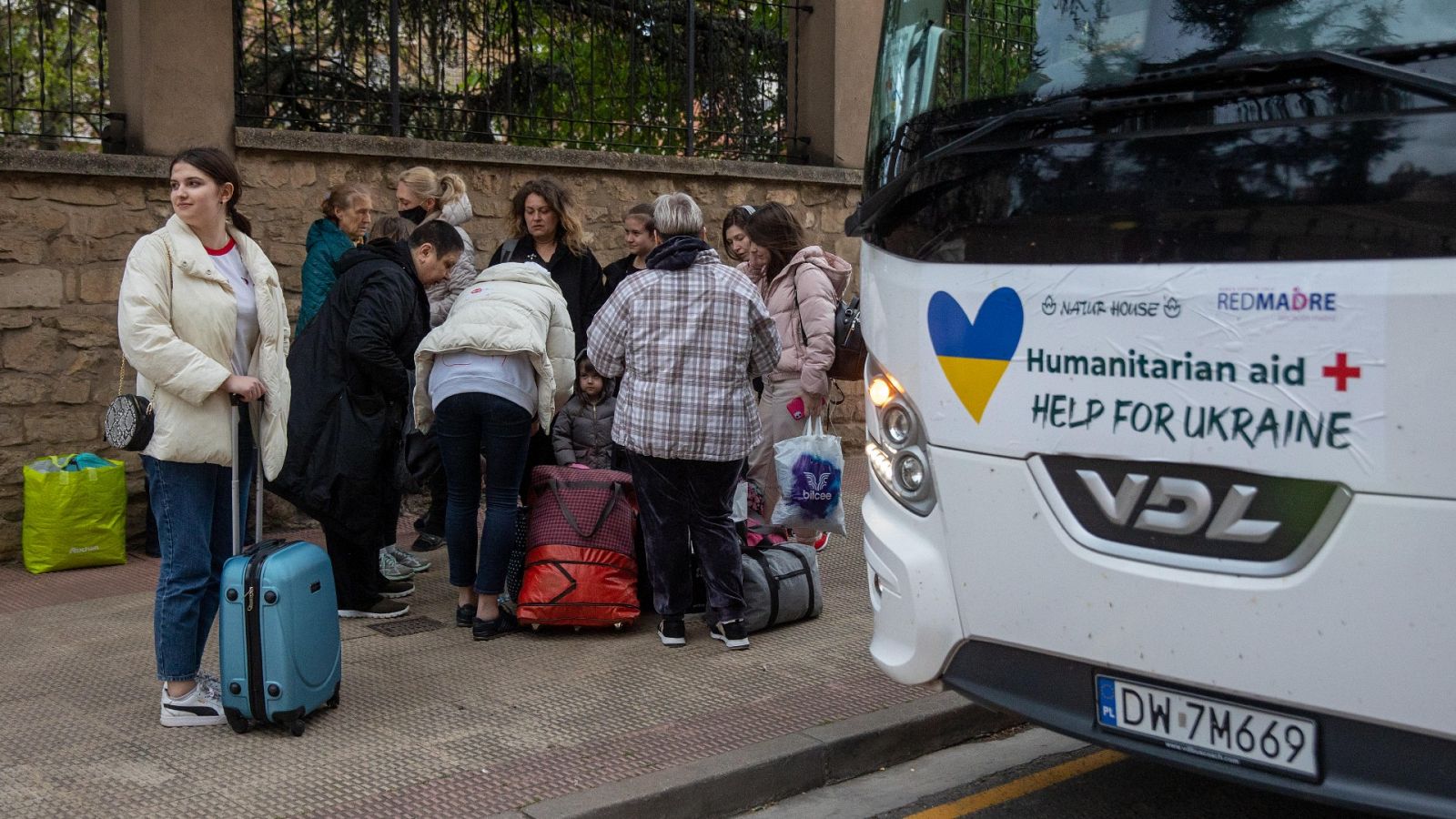 Un grupo de refugiados procedente de Bucha llega a Logroño, en una imagen de archivo