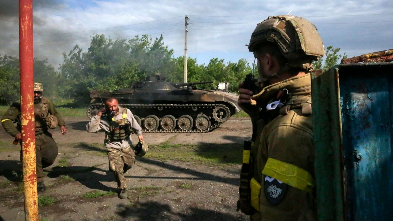 Soldados ucranianos en la región de Donetsk