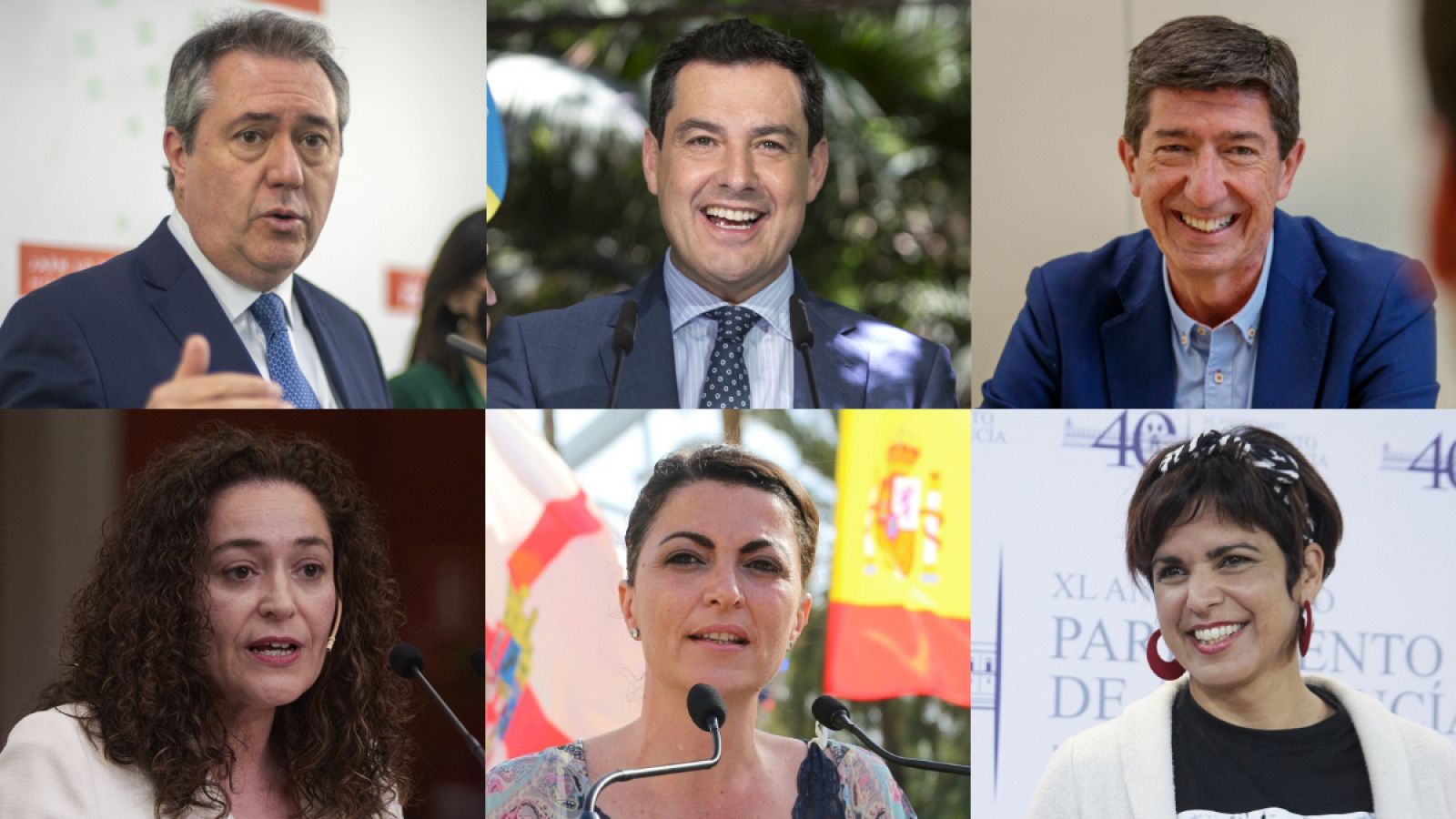   Los candidatos a las elecciones andaluzas del 19J