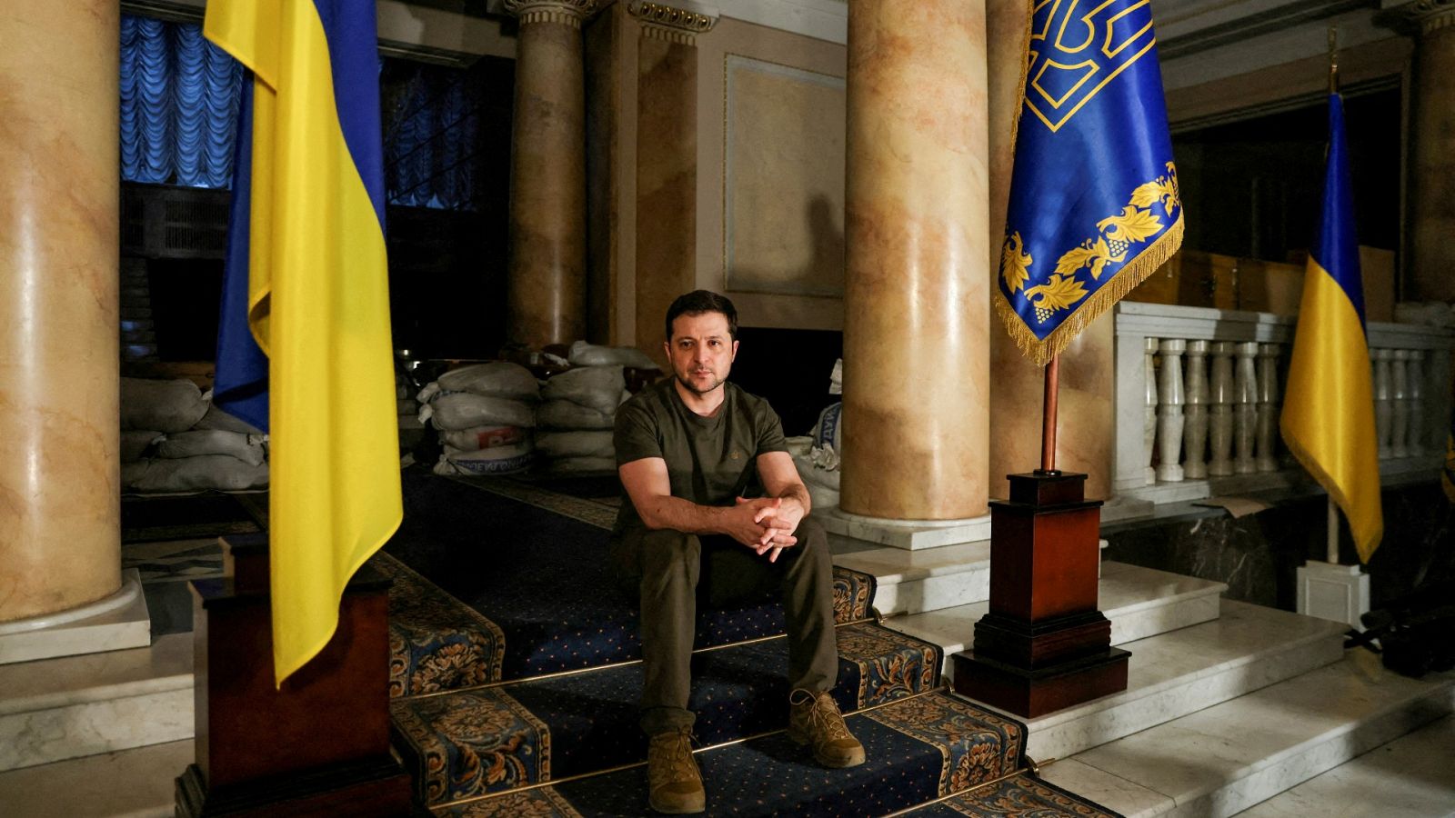 El presidente ucraniano, Volodímir Zelenski, durante una intervención