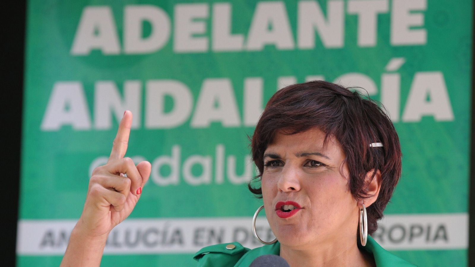 La candidata a la Presidencia de la Junta de Adelante Andalucía, Teresa Rodríguez