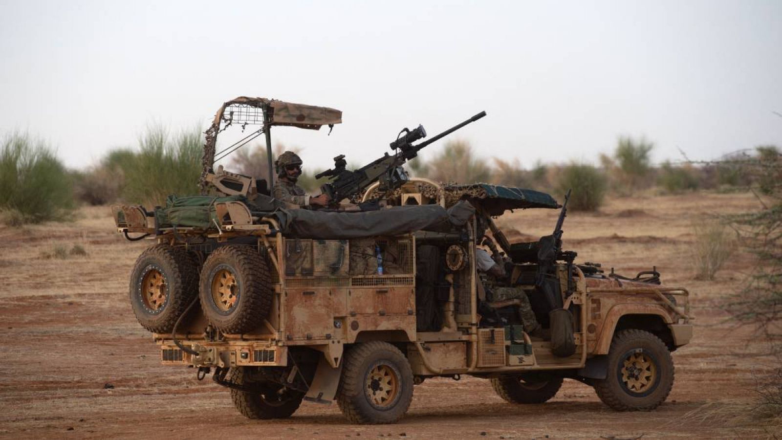 Soldados franceses entrenando en la base militar de Menaka, en el noreste de Malí. 