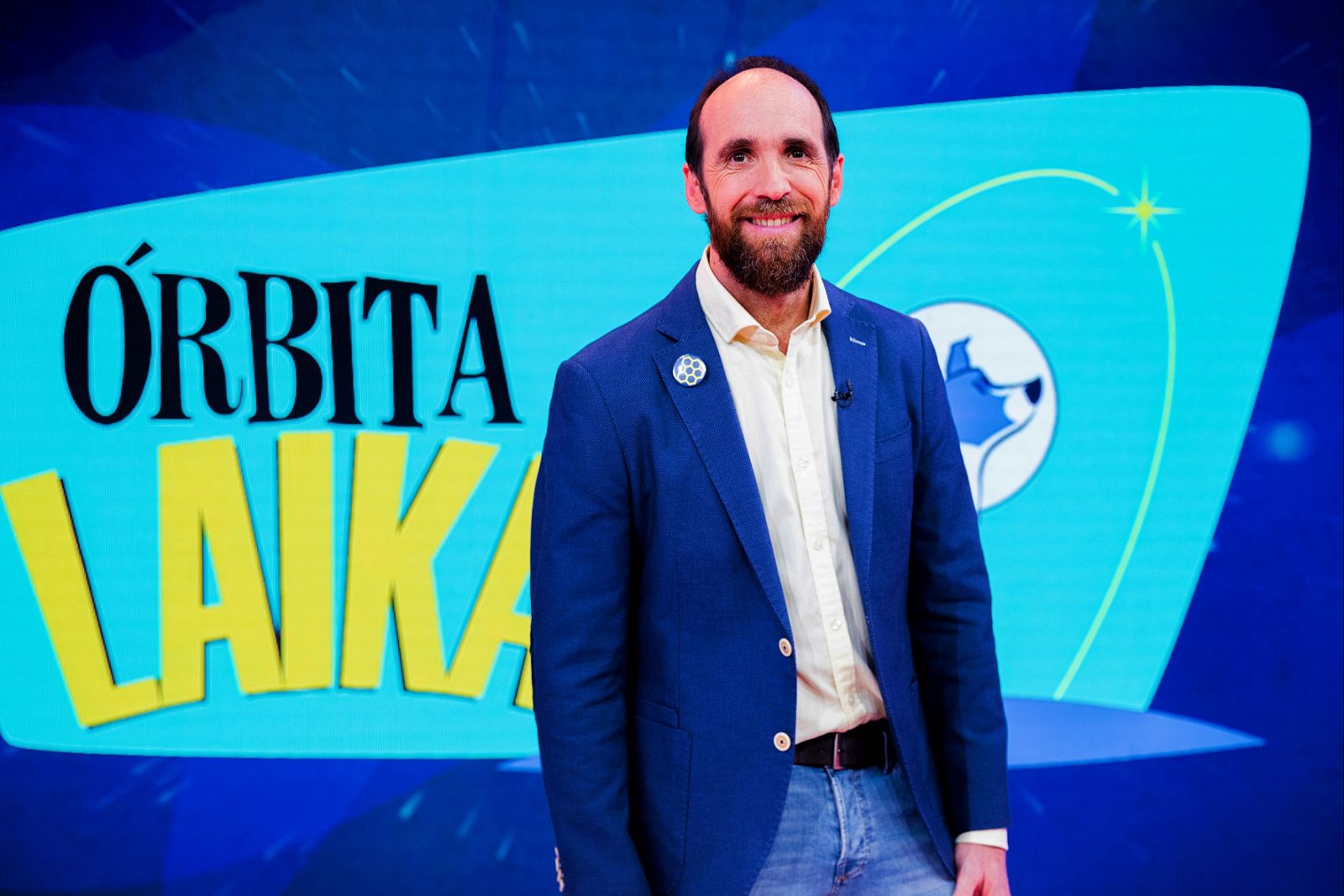 Eduardo Sáenz de Cabezón, en el plató