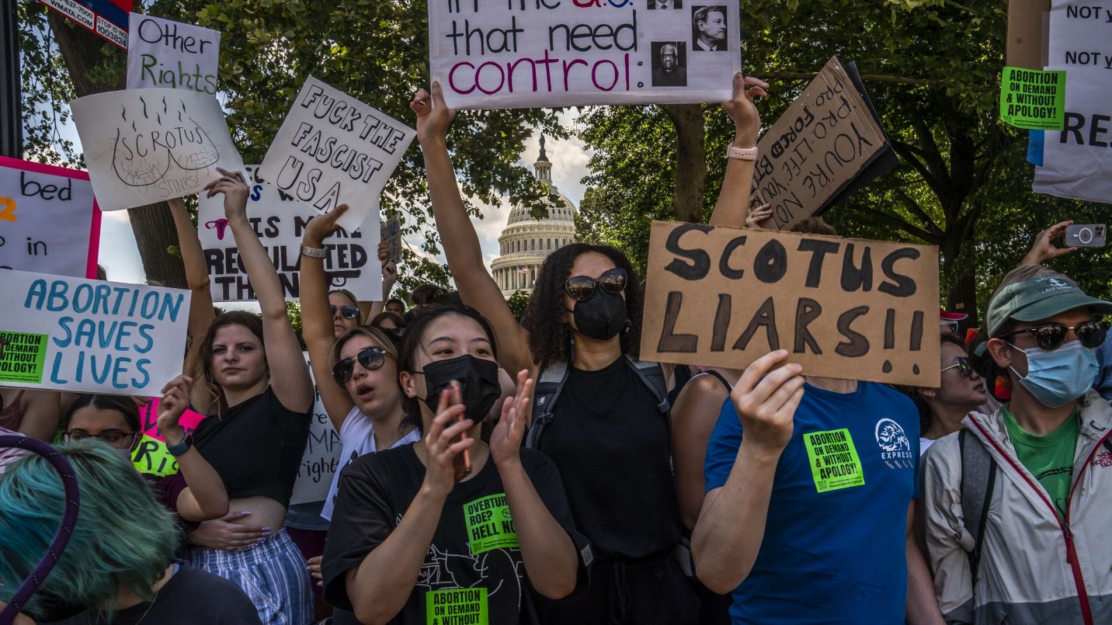 Manifestación a favor del aborto frente al Tribunal Supremo en Washington