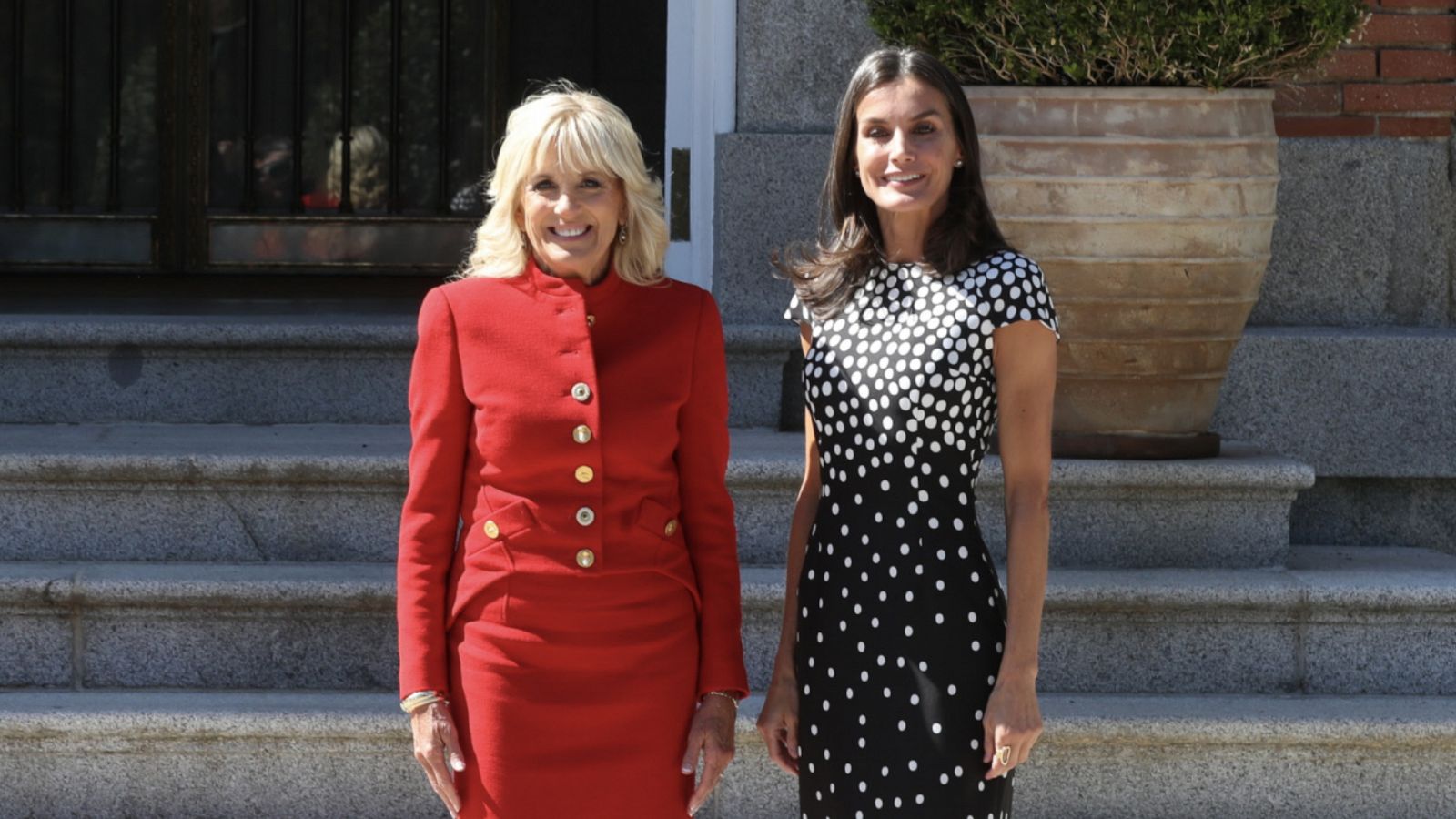 Jill BIden y la reina Letizia