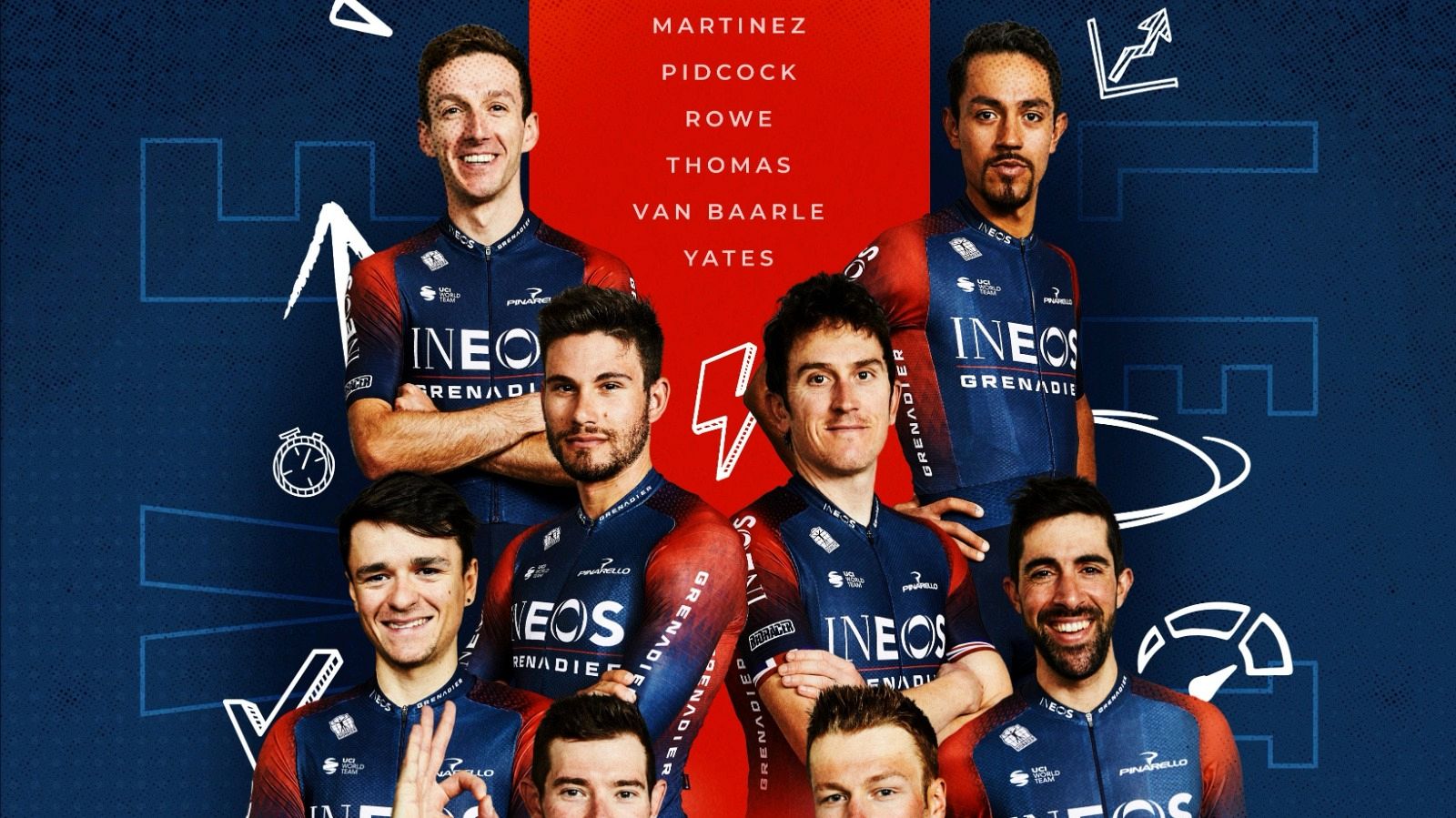 Cartel del Ineos Grenadiers para el Tour de Francia 2022.