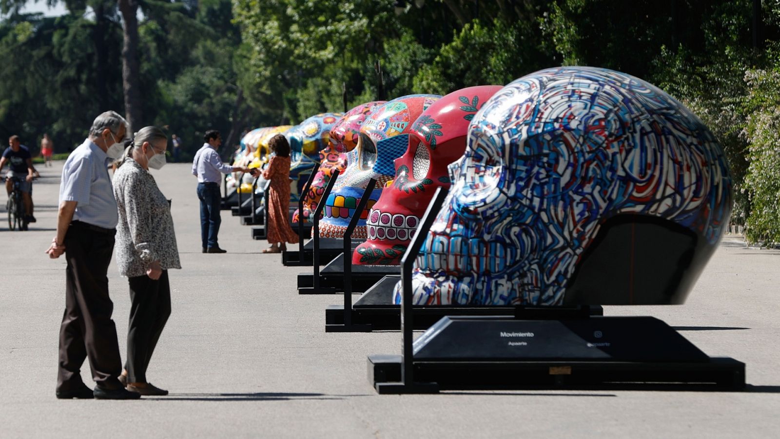 Exposición internacional 'Mexicráneos' en el Parque del Retiro de Madrid