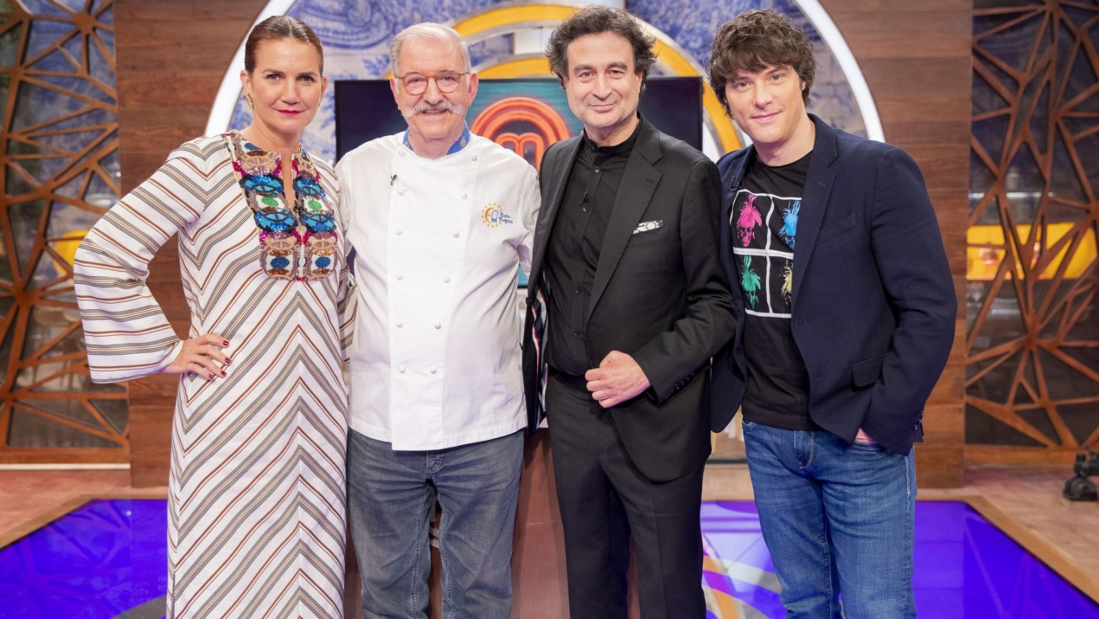 Los chefs con Pedro Subijana