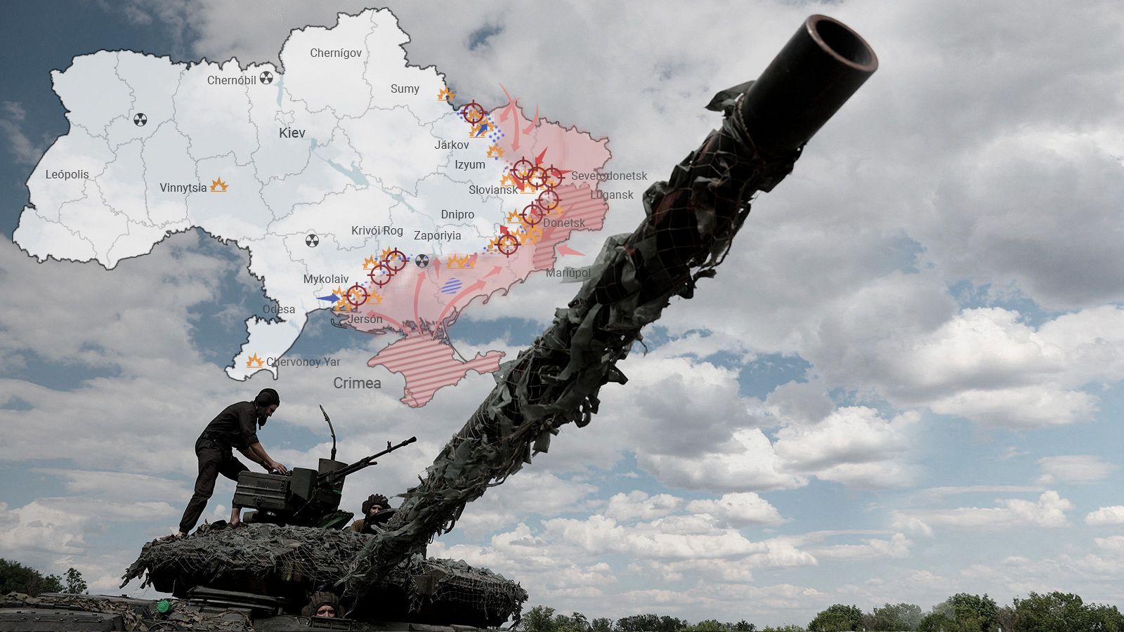 Mapas de la semana 21 de guerra en Ucrania