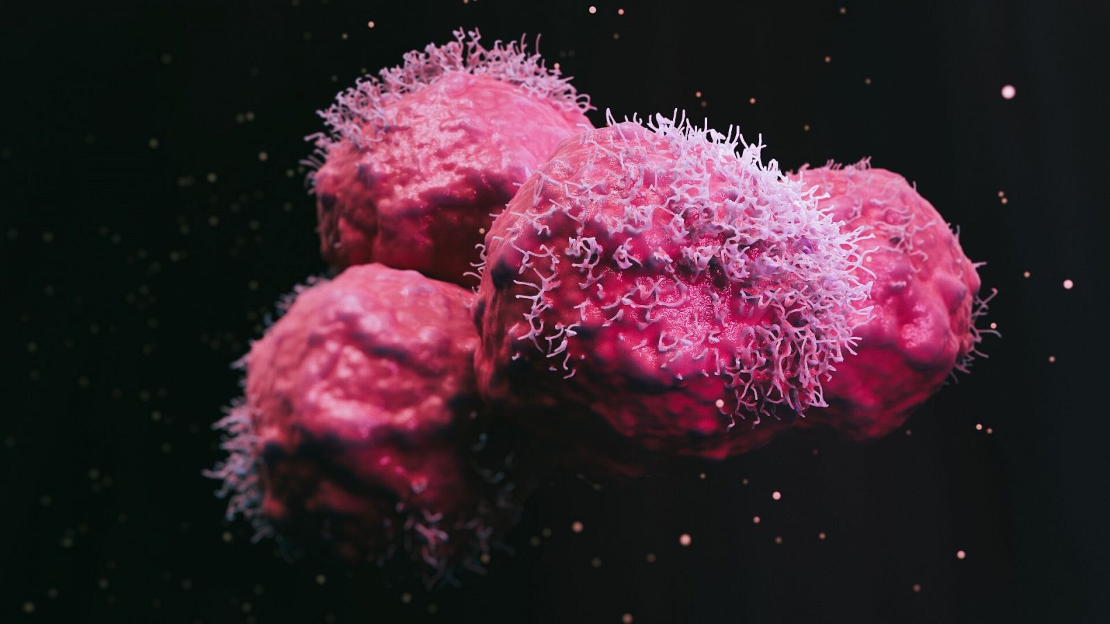 Recreación 3D de células cancerígenas