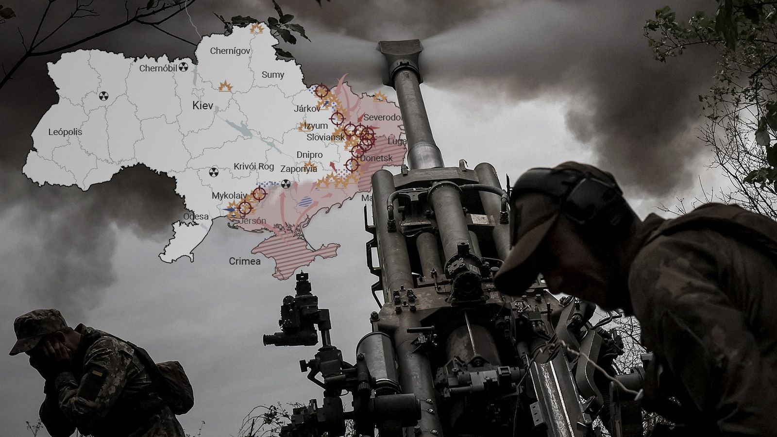 Mapas de la semana 22 de guerra en Ucrania